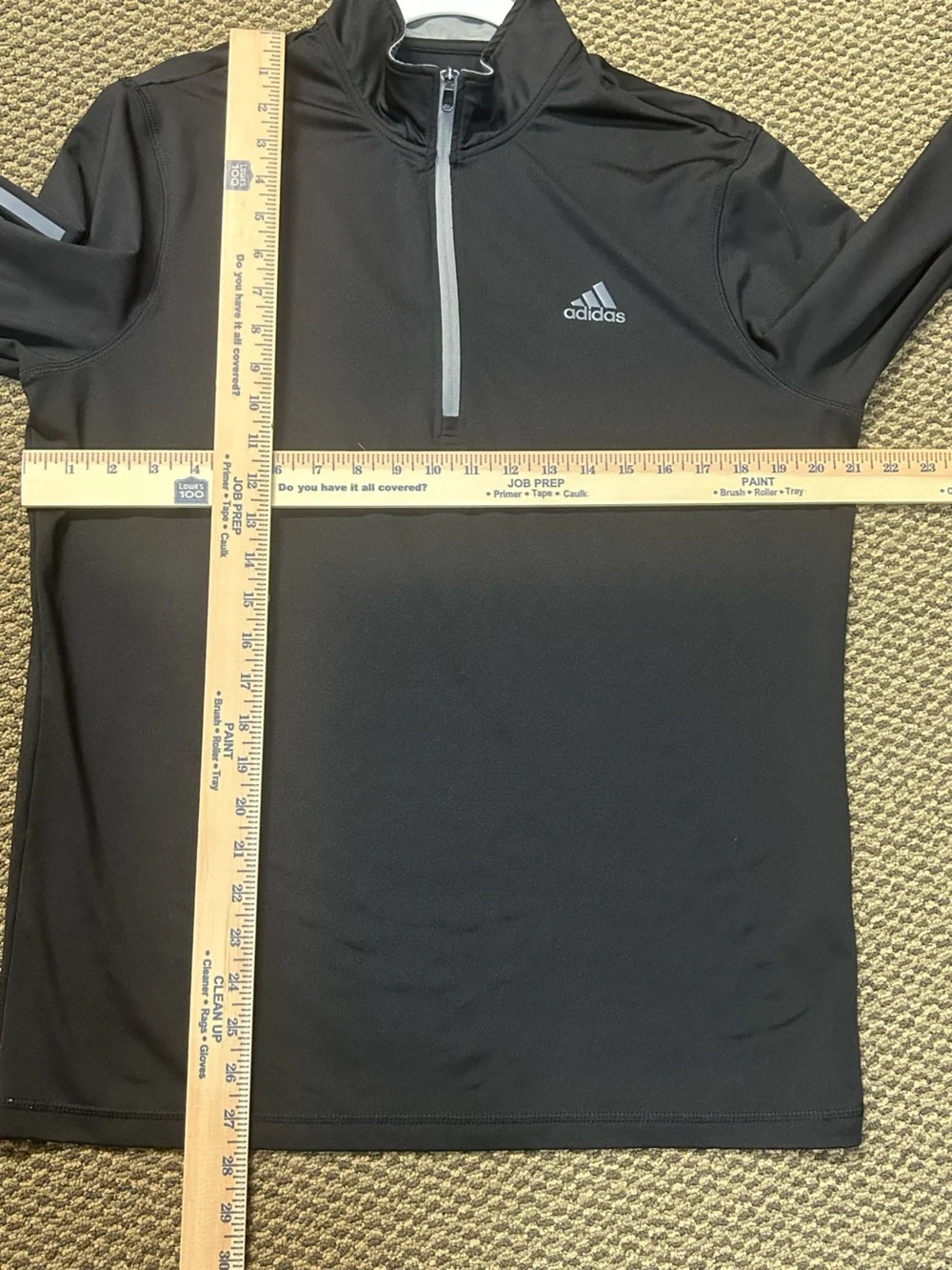 adidas Black & Gray Quarter-Zip Performance Jacket
